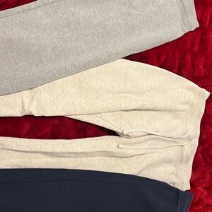 Brandy Melville Gray, Cream, and Navy Joggers